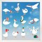 Big Dot of Happiness Christmas Silly Goose Window Clings, Reusable Winter Holiday Party Window Sticker Decor, Geese Decals, Christmas Static Clings